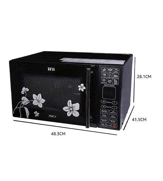 IFB 25 L Convection Microwave Oven (25BC4, Black, Floral Design, With