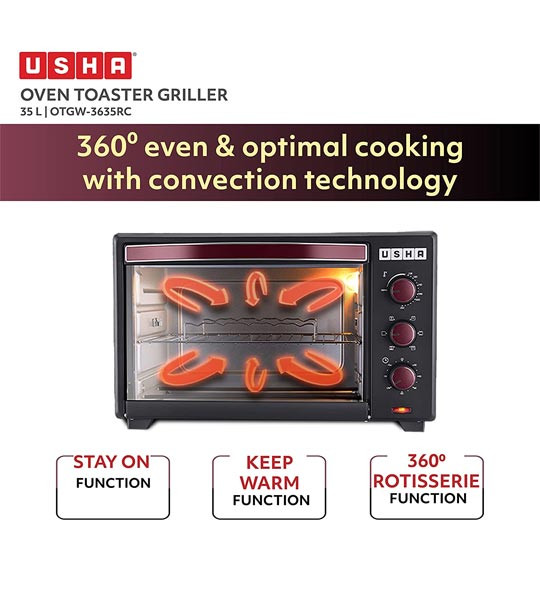 Usha 3635RC 35L Oven Toaster Grill with Rotisserie